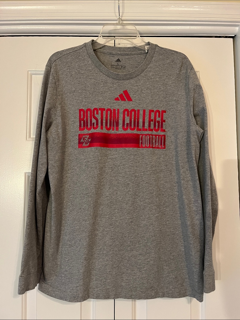 Men's Adidas Boston College Football long sleeve tee shirt - LNC